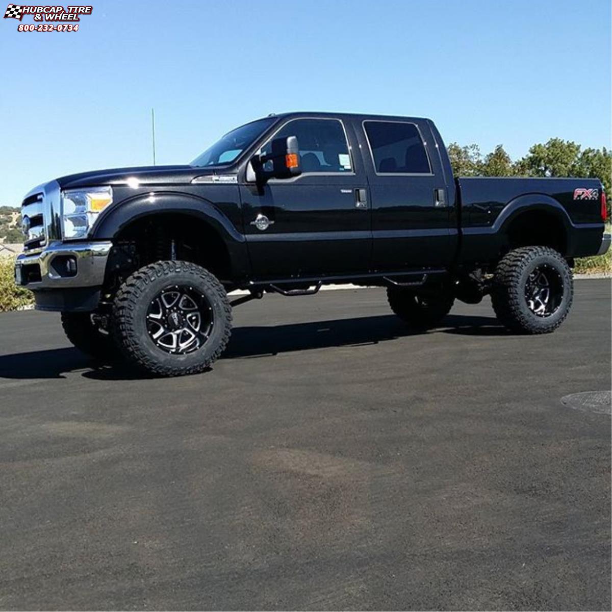vehicle gallery/ford f250 moto metal mo976  Satin Black Milled wheels and rims