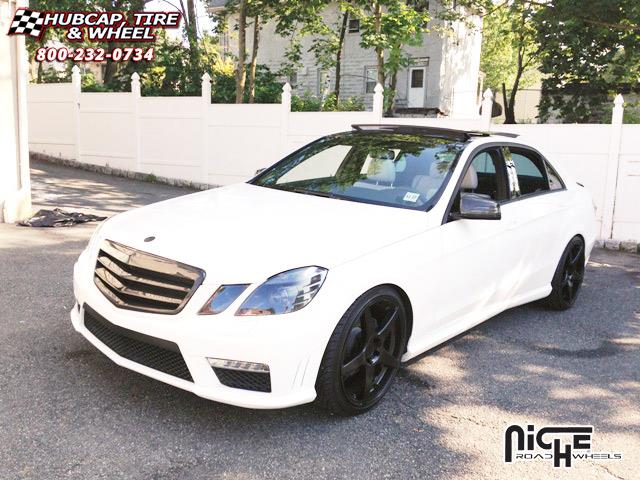 vehicle gallery/mercedes benz e350 niche gt 5 m133  Satin Black wheels and rims