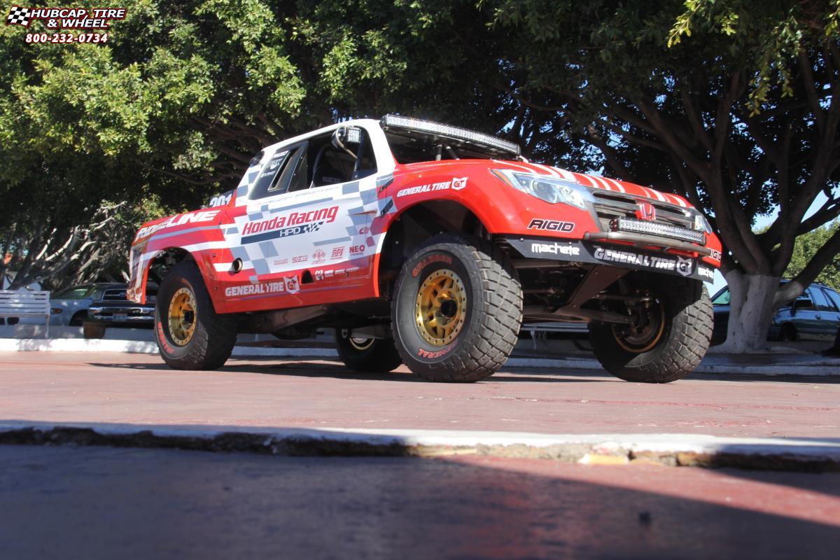 vehicle gallery/honda ridgeline xd series xd128 machete x  Gold wheels and rims