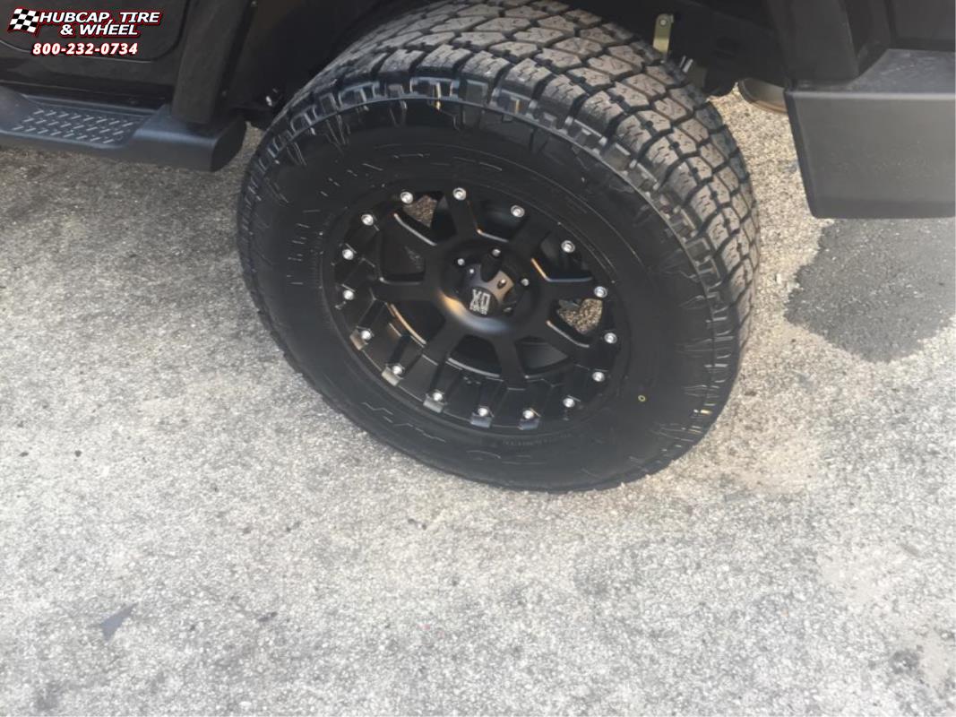 vehicle gallery/jeep wrangler xd series xd807 strike x  Matte Black wheels and rims