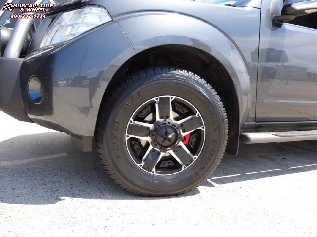vehicle gallery/ford ranger wildtrak xd series xd811 rockstar 2 Black Machined Black Inserts wheels and rims