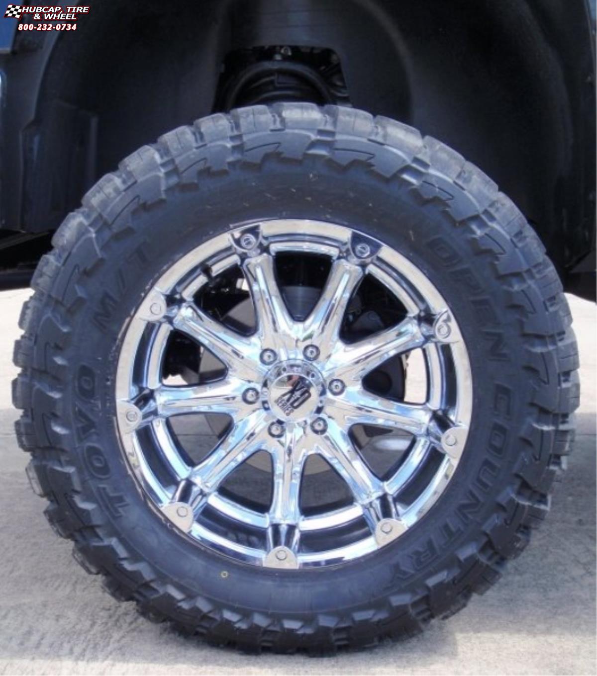 vehicle gallery/gmc sierra 1500 xd series xd779 badlands x  Chrome wheels and rims