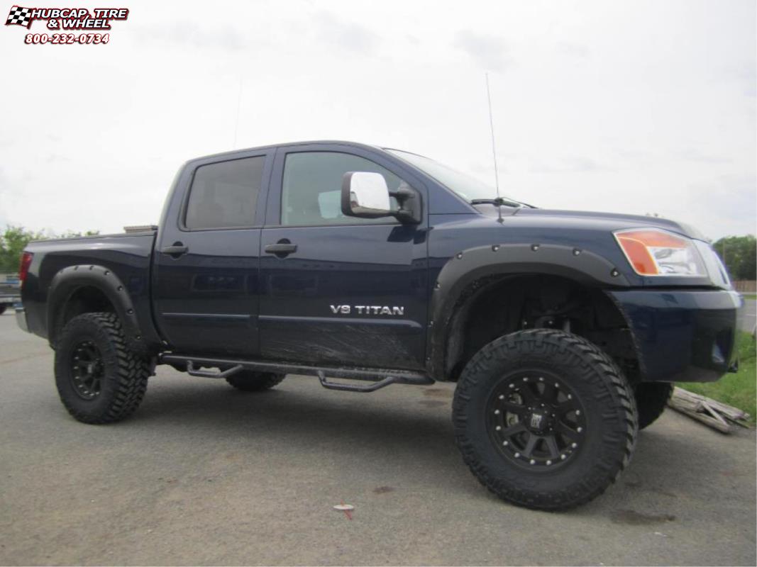vehicle gallery/nissan titan xd series xd798 addict  Matte Black wheels and rims