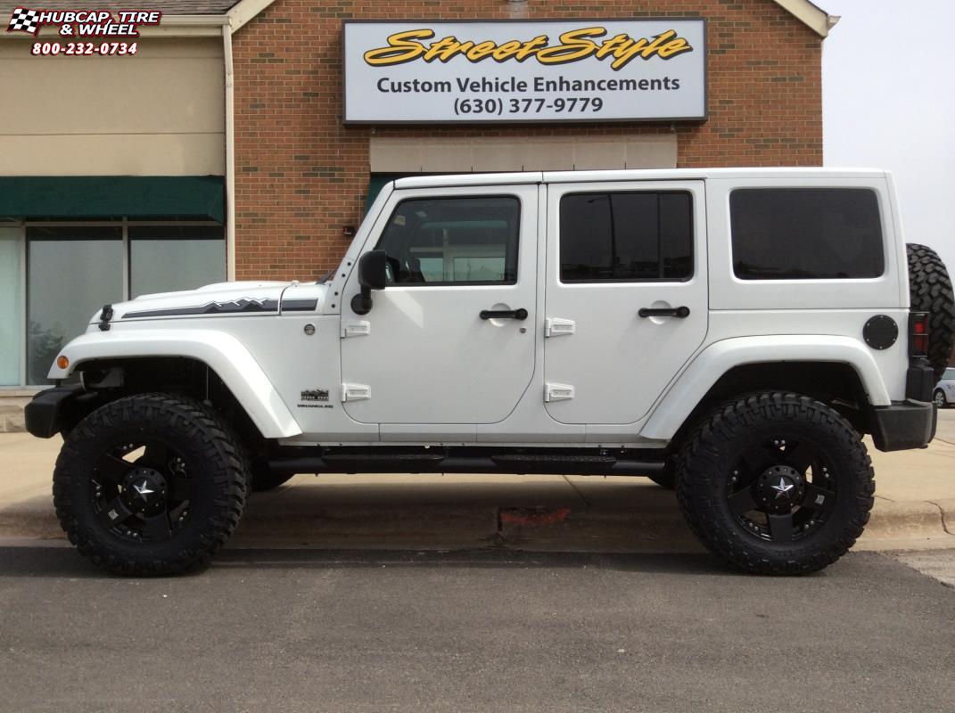 vehicle gallery/jeep wrangler xd series xd775 rockstar x  Matte Black wheels and rims