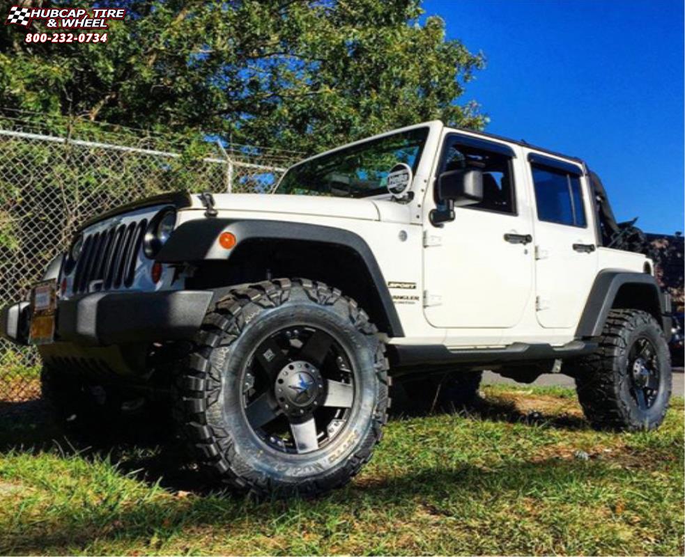 vehicle gallery/jeep wrangler xd series xd775 rockstar x  Matte Black wheels and rims