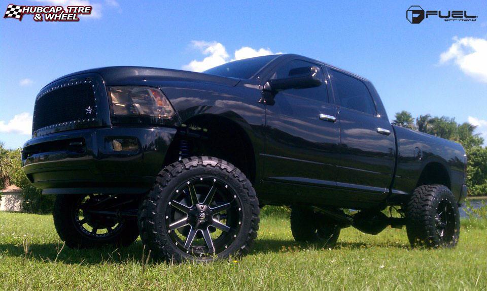vehicle gallery/dodge ram fuel maverick d538 0X0  Black & Milled wheels and rims