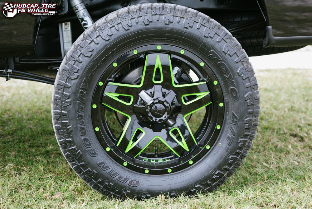 vehicle gallery/ford f 150 fuel full blown d554 20X9  Gloss Black Milled wheels and rims