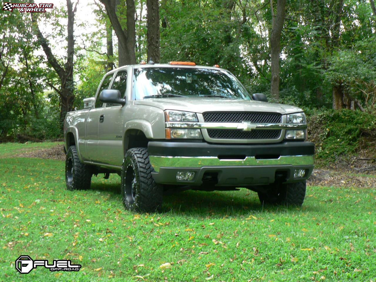 vehicle gallery/chevrolet silverado 2500 hd fuel krank d517 0X0  Matte Black & Milled wheels and rims