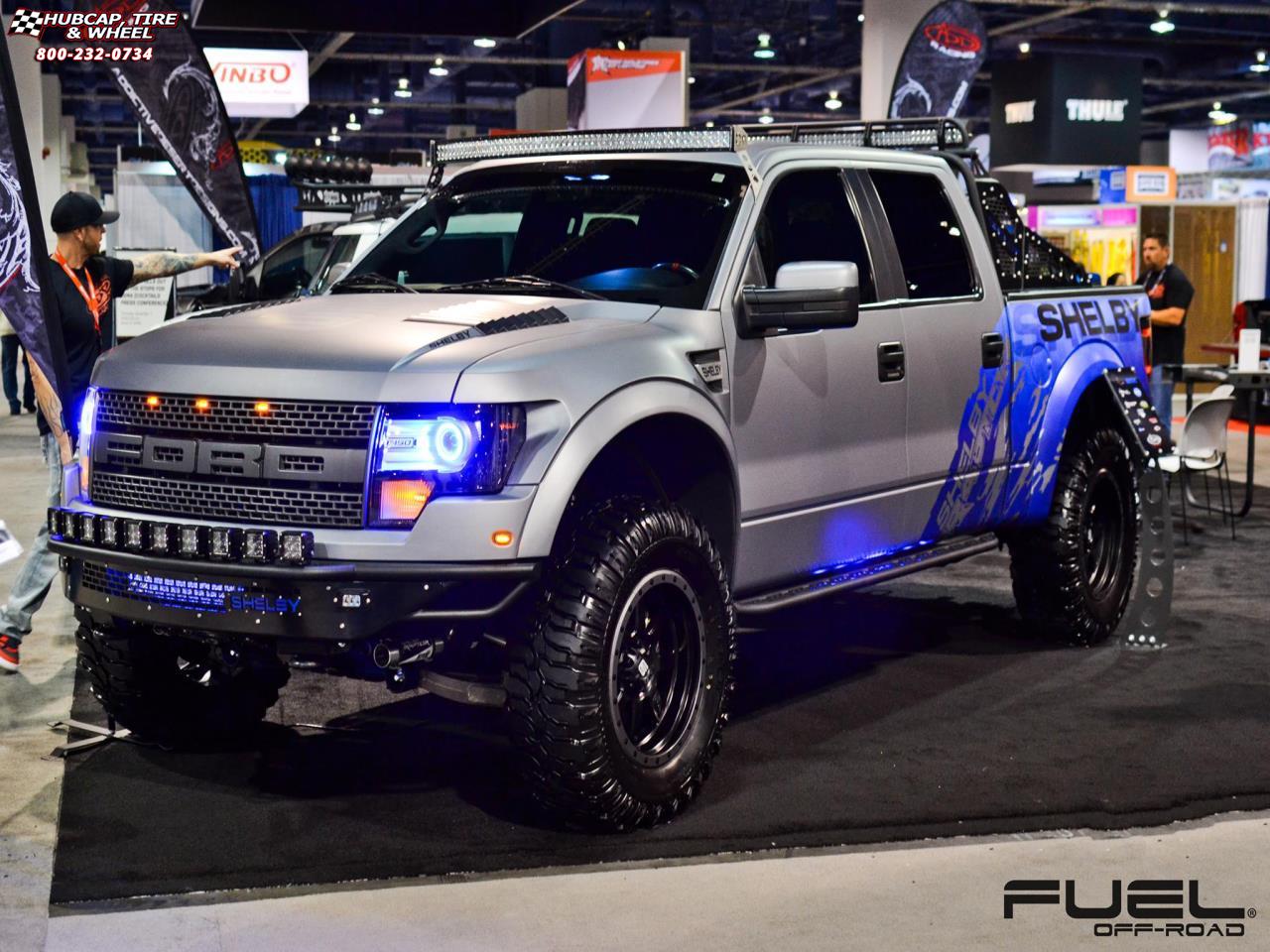 vehicle gallery/ford f 150 fuel trophy d551 20X9  Matte Black w/ Anthracite Ring wheels and rims