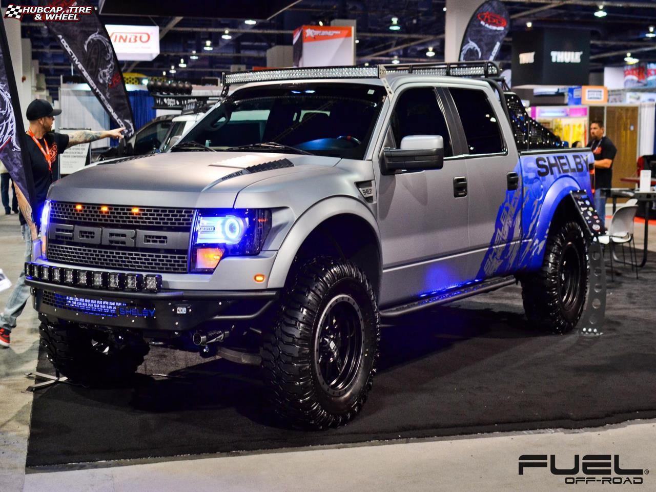 vehicle gallery/ford f 150 fuel trophy d551 20X9  Matte Black w/ Anthracite Ring wheels and rims