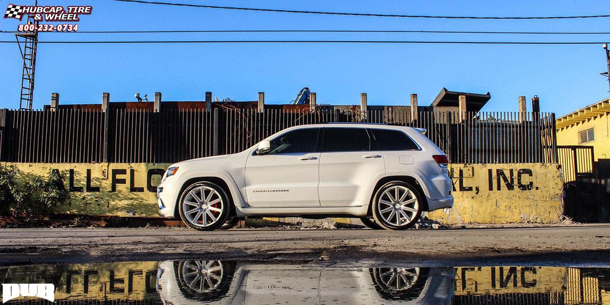 vehicle gallery/jeep grand cherokee dub shot calla s121 22X10.5  Brushed White Face | Color Match Windows wheels and rims