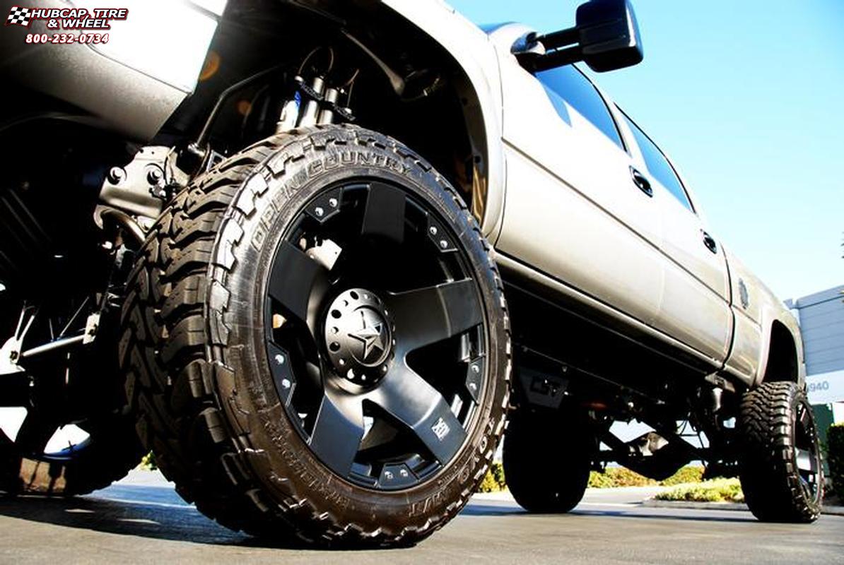 vehicle gallery/2006 chevrolet silverado 1500 xd series xd775 rockstar dually x  Matte Black wheels and rims