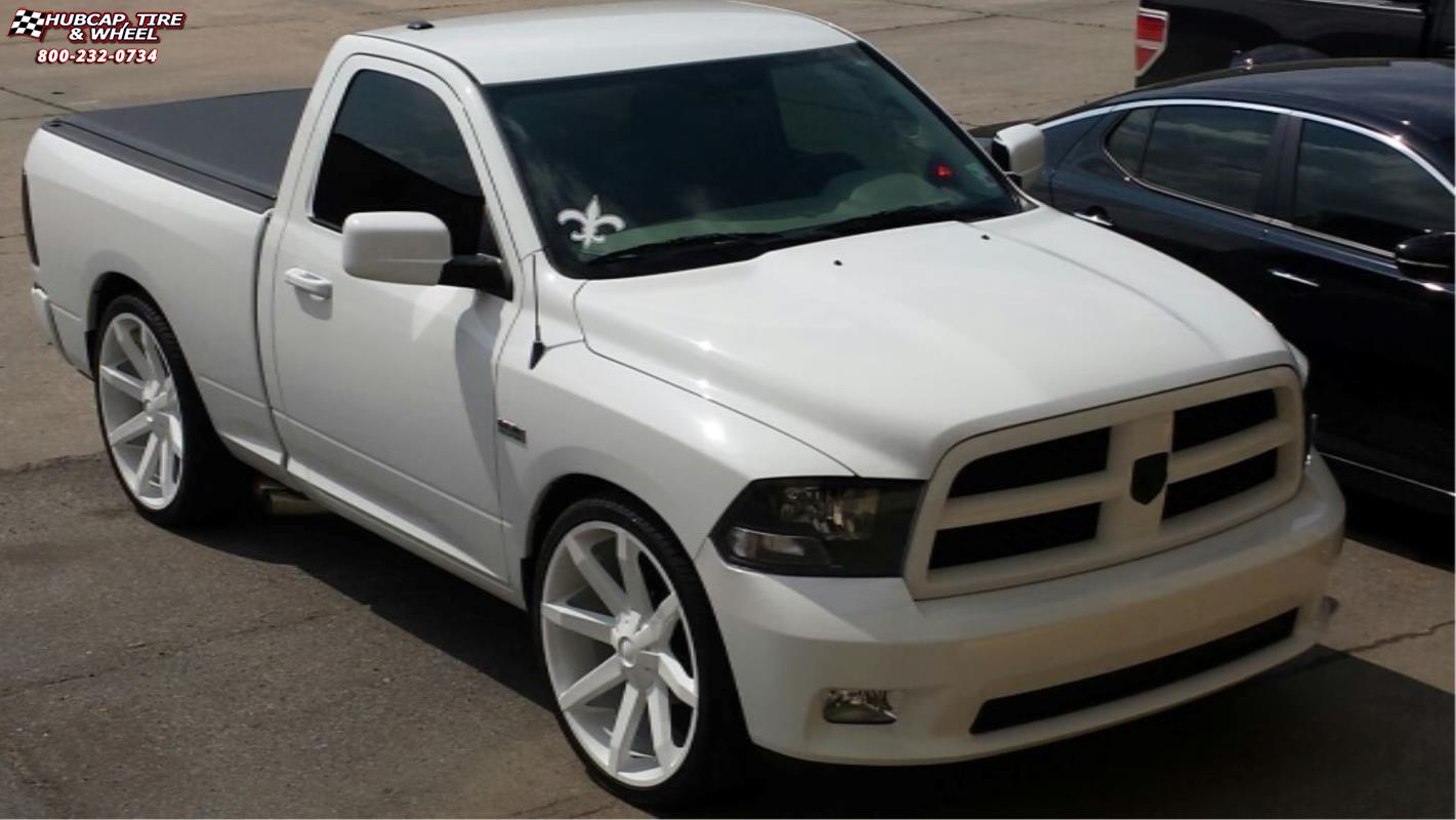 vehicle gallery/2012 ram 1500 xd series km651 slide 26x10  Gloss White wheels and rims