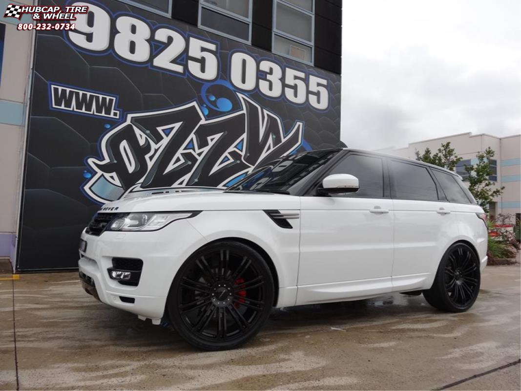 vehicle gallery/land rover range rover xd series km677 d2  Gloss Black wheels and rims