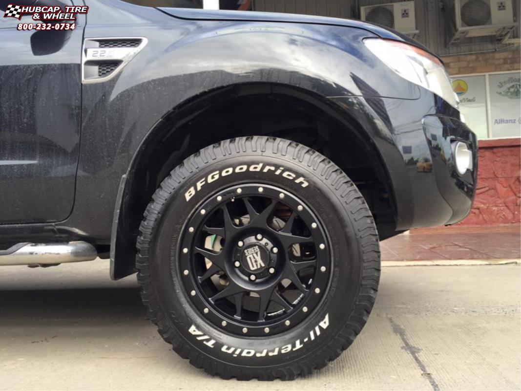 vehicle gallery/ford ranger wildtrak xd series xd127 bully x  Satin Black wheels and rims