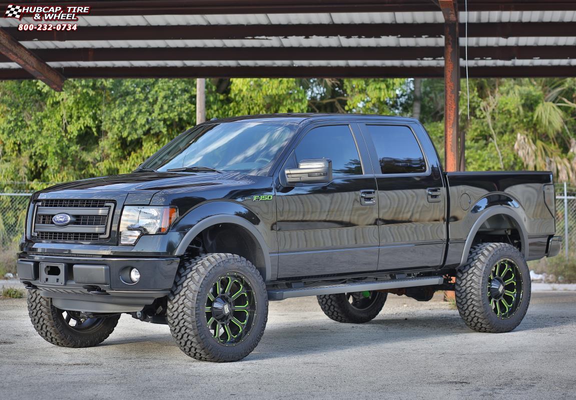 vehicle gallery/ford f 150 xd series xd806 bomb x  Gloss Black Milled wheels and rims