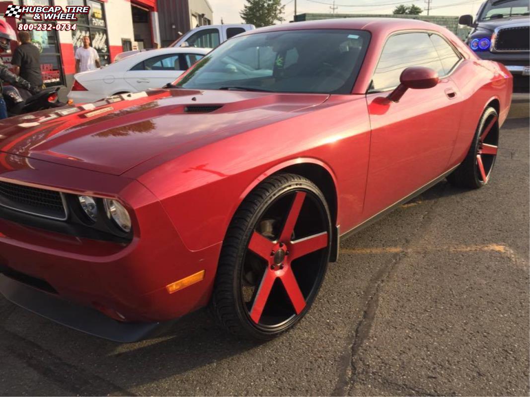 vehicle gallery/dodge challenger xd series km690 mc 5  Red wheels and rims