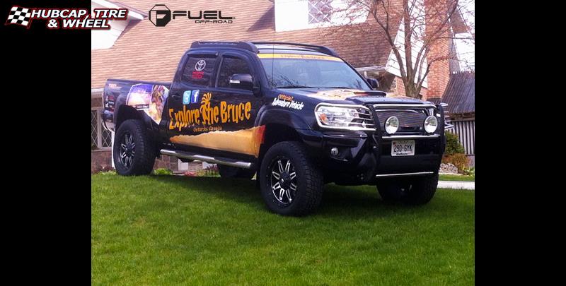 vehicle gallery/toyota tacoma fuel hostage d532 0X0  Matte Black & Machined Face wheels and rims