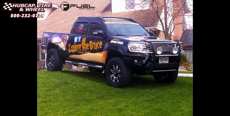 vehicle gallery/toyota tacoma fuel hostage d532 0X0  Matte Black & Machined Face wheels and rims