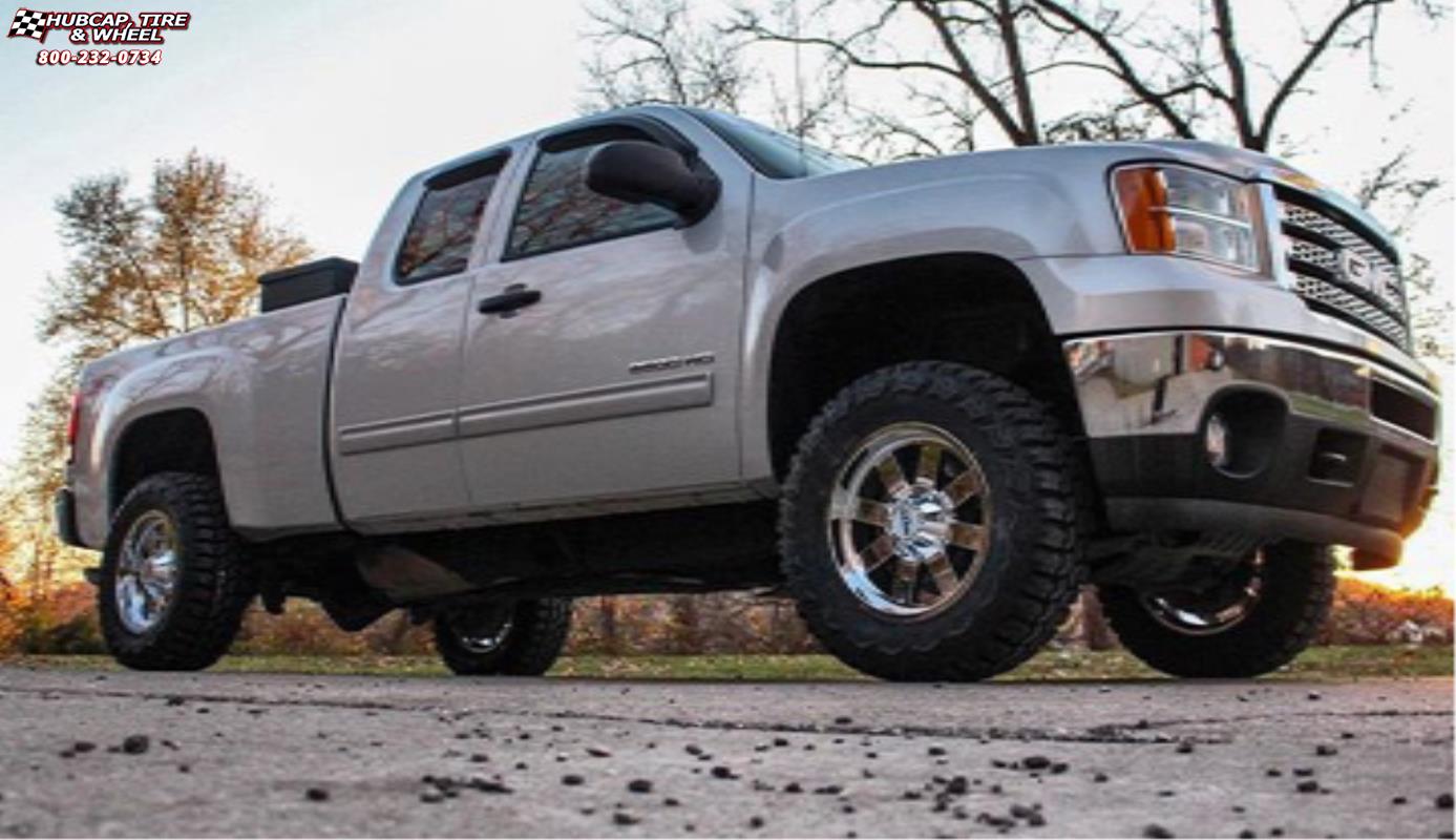 vehicle gallery/gmc sierra 2500 moto metal mo962  Chrome wheels and rims