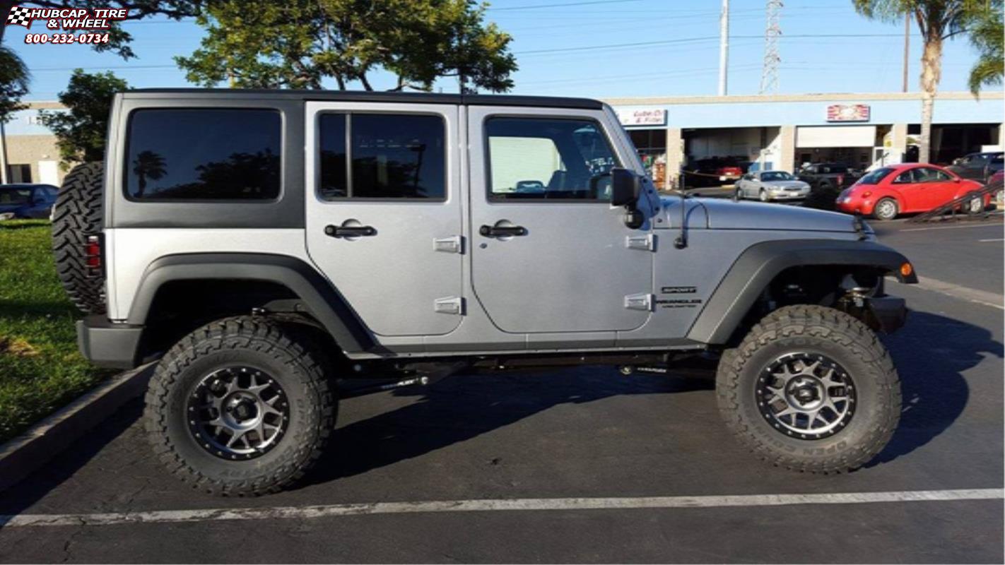 vehicle gallery/jeep wrangler xd series xd127 bully x  Matte Gray and Black Ring wheels and rims
