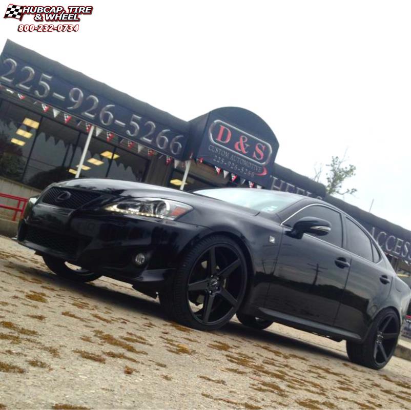 vehicle gallery/lexus is 250 xd series km685 district  Satin Black wheels and rims
