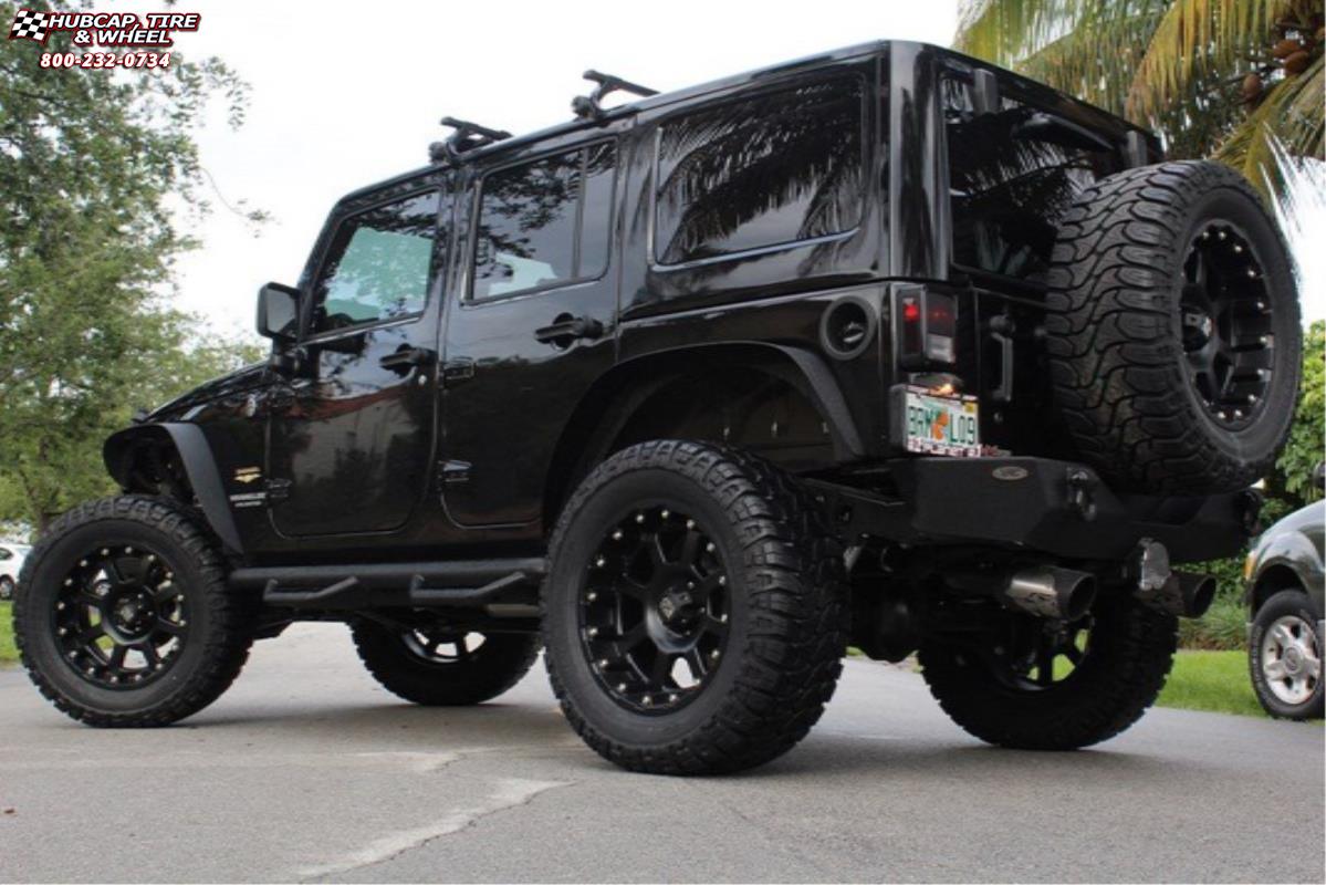 vehicle gallery/jeep wrangler xd series xd807 strike x  Matte Black wheels and rims
