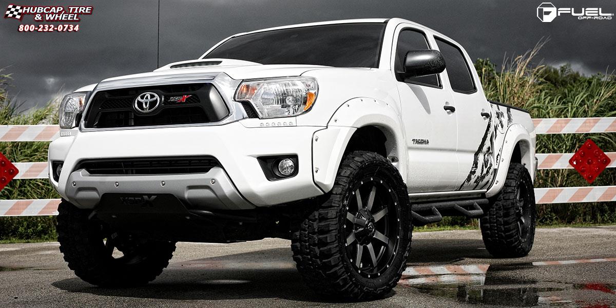 vehicle gallery/toyota tacoma fuel maverick d537 20X9  Matte Black & Machined Face wheels and rims
