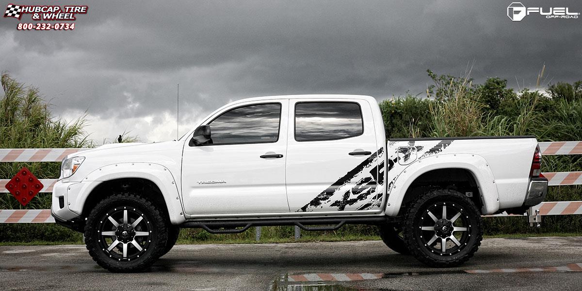 vehicle gallery/toyota tacoma fuel maverick d537 20X9  Matte Black & Machined Face wheels and rims
