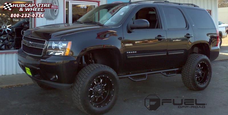 vehicle gallery/chevrolet tahoe fuel dune d523 0X0  Black & Milled wheels and rims