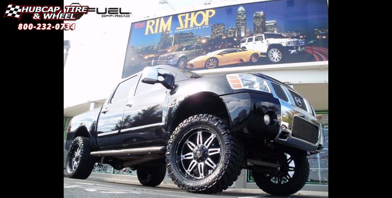 vehicle gallery/nissan titan fuel hostage d532 22X10  Matte Black & Machined Face wheels and rims
