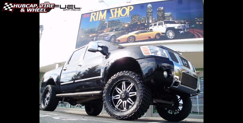 vehicle gallery/nissan titan fuel hostage d532 22X10  Matte Black & Machined Face wheels and rims