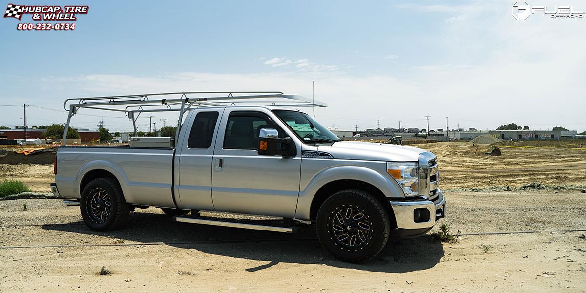 vehicle gallery/ford f 250 super duty fuel triton d581 20X9  Black & Milled wheels and rims
