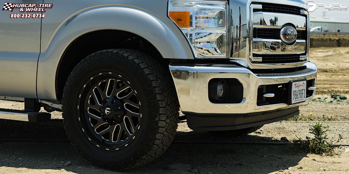 vehicle gallery/ford f 250 super duty fuel triton d581 20X9  Black & Milled wheels and rims
