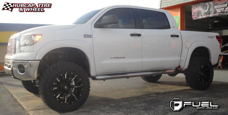vehicle gallery/toyota tundra fuel nutz d251 0X0  Matte Black & Milled wheels and rims