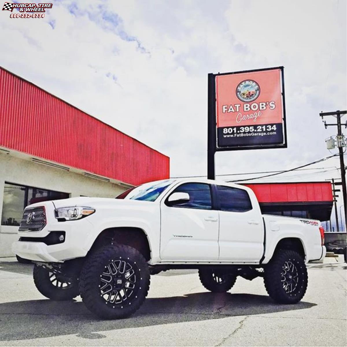 vehicle gallery/2016 toyota tacoma xd series xd820 grenade  Satin Black Milled wheels and rims