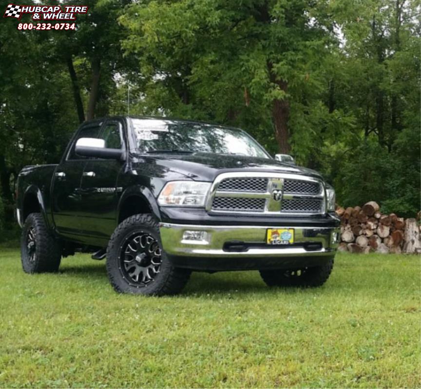 vehicle gallery/ram ram 1500 xd series xd808 menace x  Gloss Black Milled wheels and rims