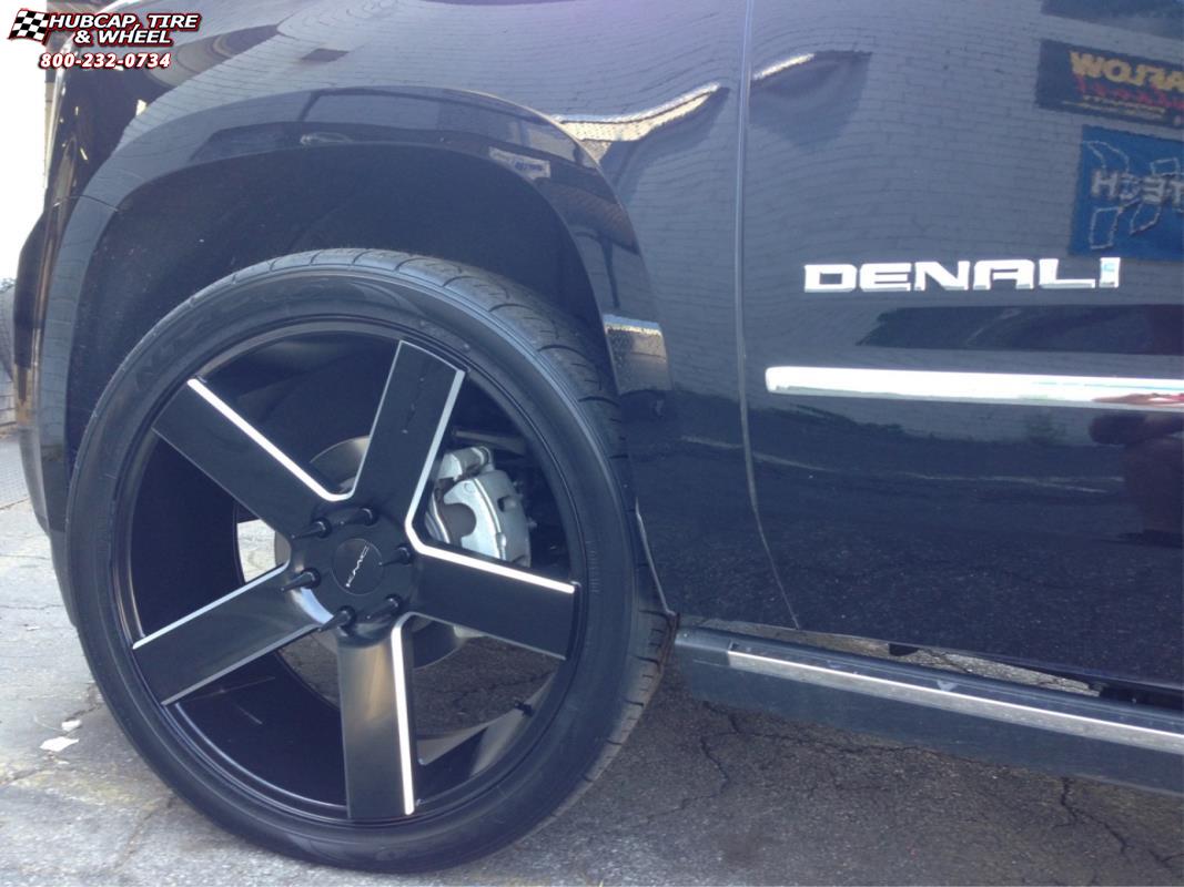vehicle gallery/gmc yukon xd series km690 mc 5  Satin Black Milled wheels and rims
