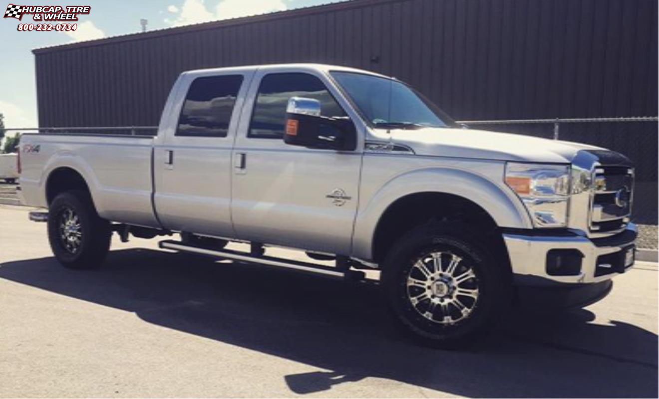 vehicle gallery/ford f 350 xd series xd795 hoss x  Gloss Black Machined wheels and rims