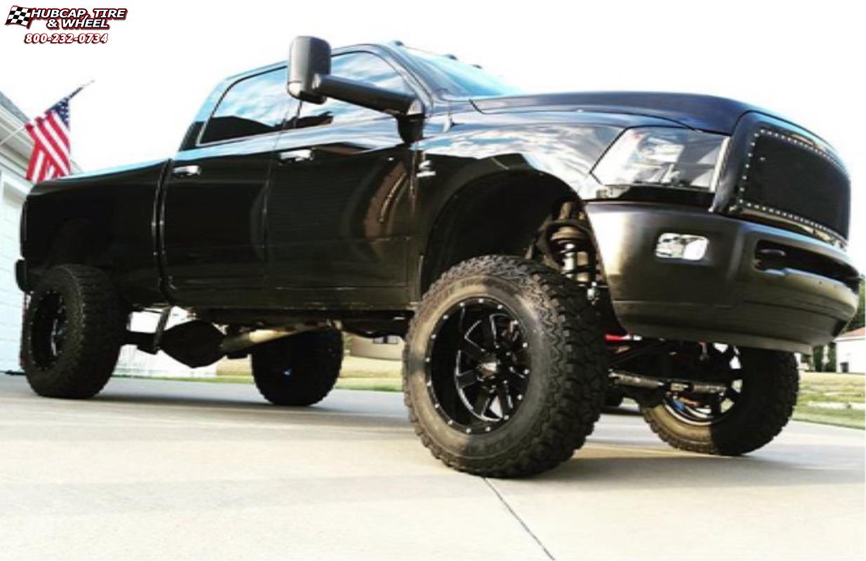 vehicle gallery/ram 2500 moto metal mo962  Gloss Black & Milled wheels and rims