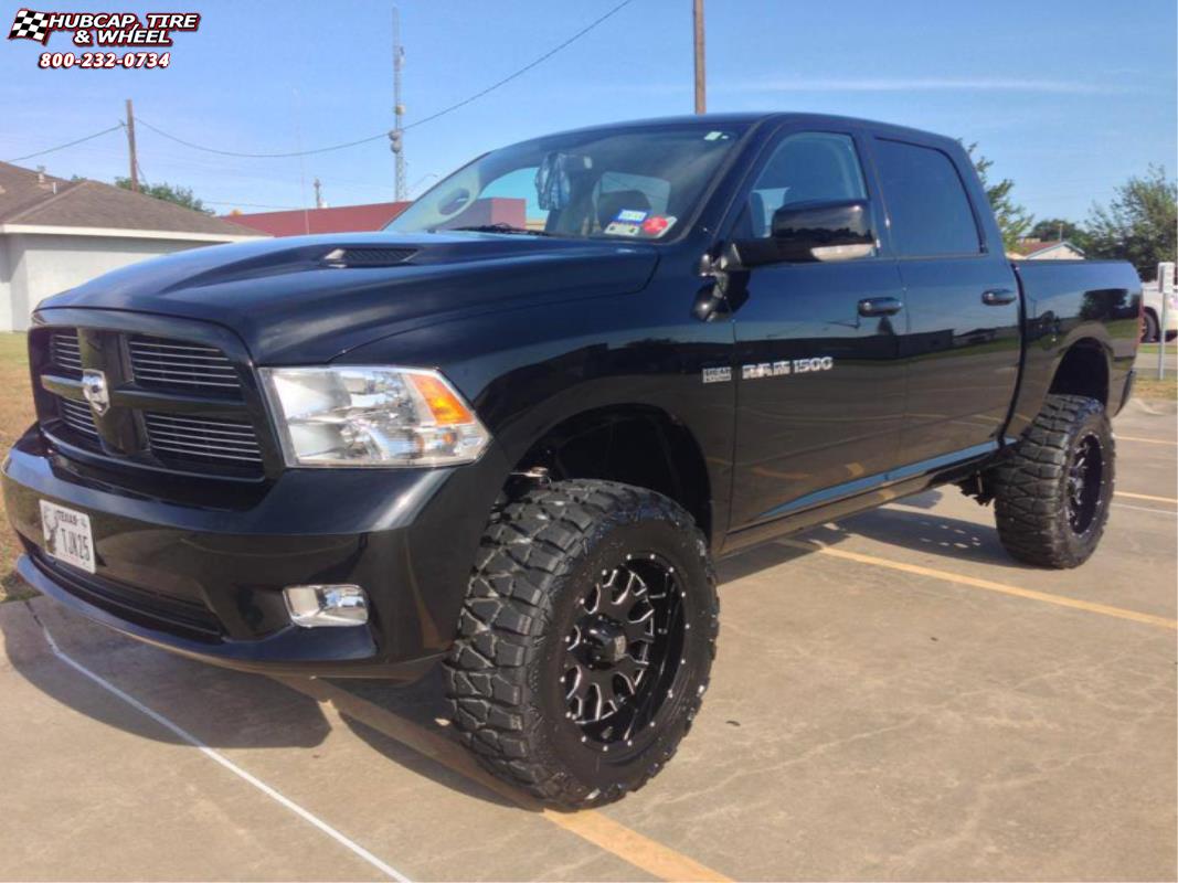vehicle gallery/ram 1500 xd series xd808 menace x  Gloss Black Milled wheels and rims