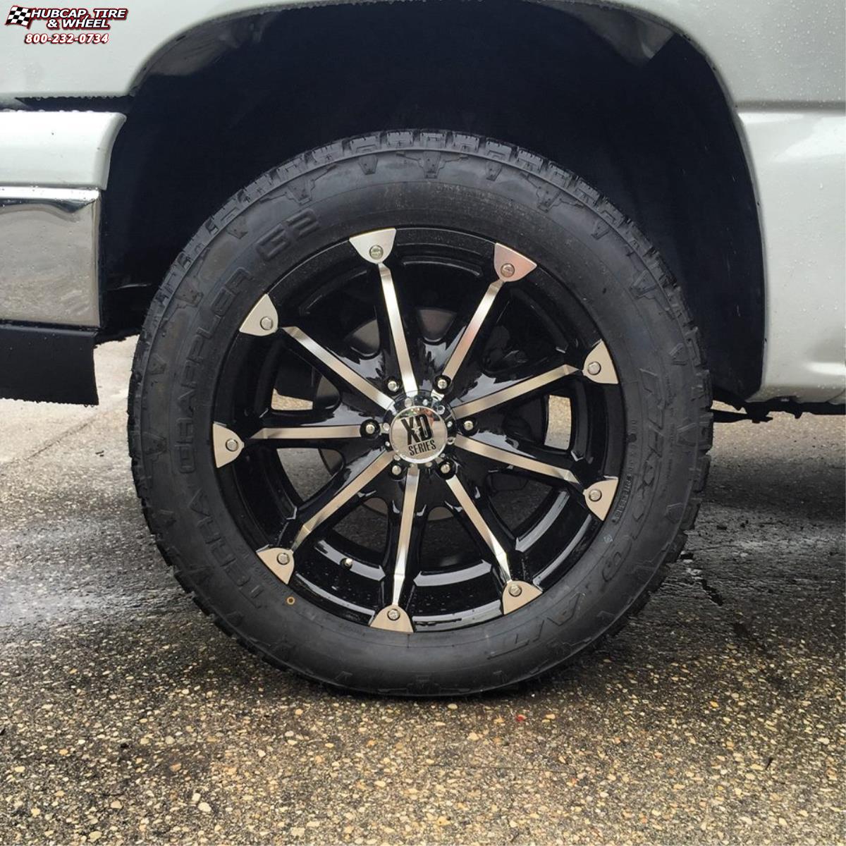 vehicle gallery/chevrolet silverado 1500 xd series xd779 badlands x  Gloss Black Machined wheels and rims