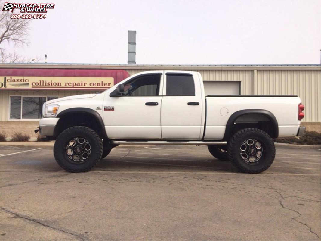 vehicle gallery/ram 2500 moto metal mo964  Satin Black Milled wheels and rims