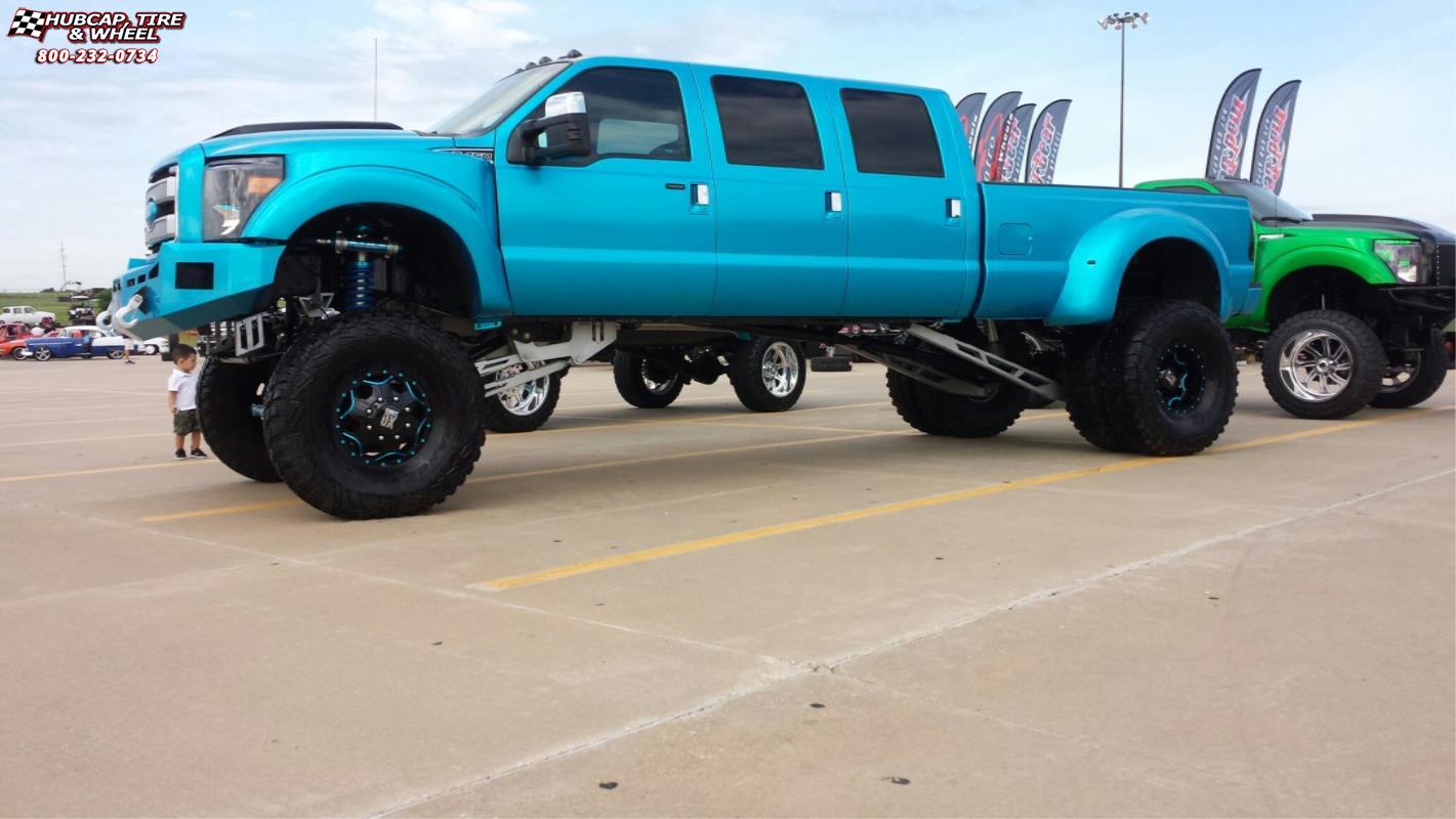 vehicle gallery/ford f 450 super duty xd series xd815 battalion  Gloss Black Milled wheels and rims