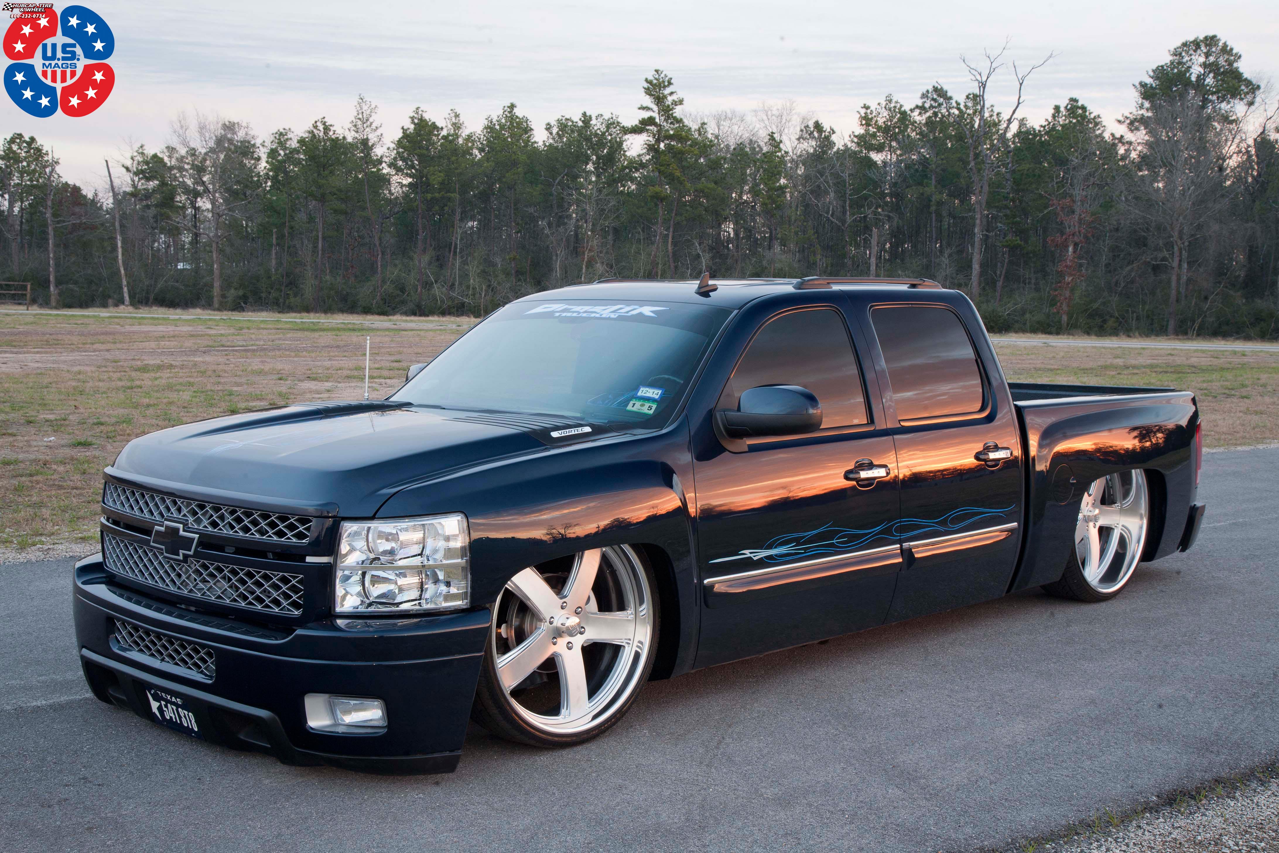 vehicle gallery/chevrolet silverado 1500 us mags hustler u458 26X9  Brushed Face, Hi Luster Windows wheels and rims