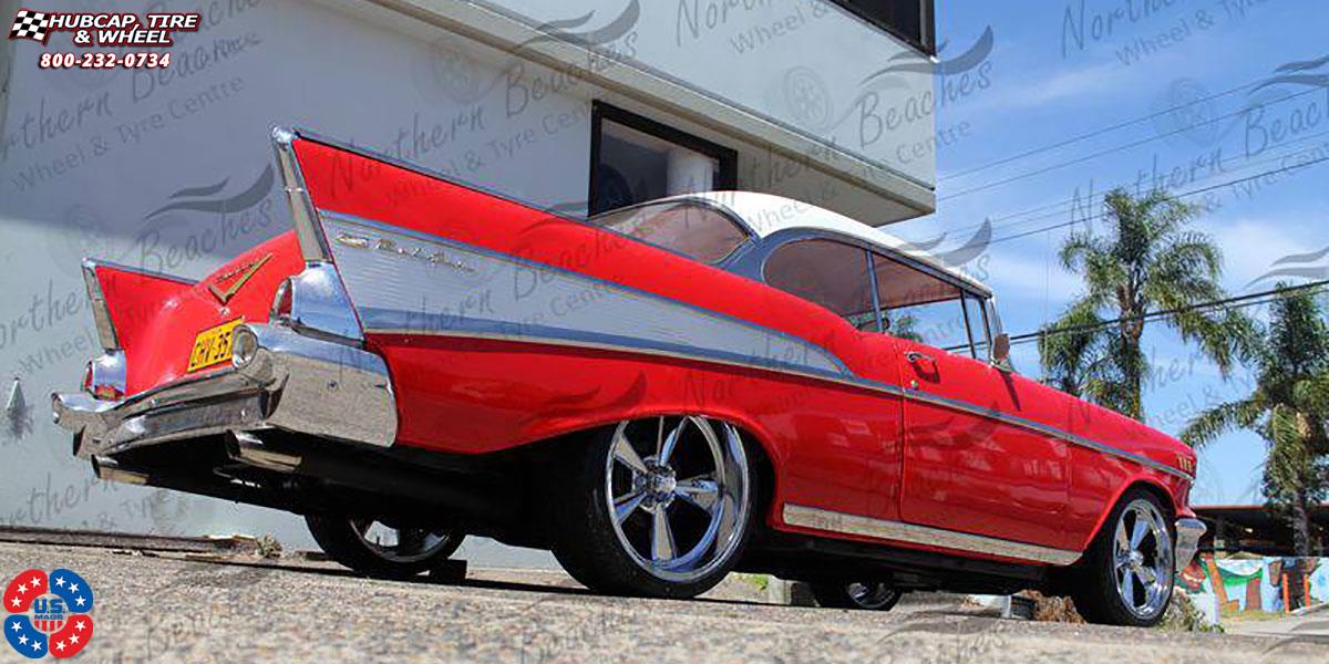 vehicle gallery/chevrolet bel air us mags standard u104 20X8  Chrome wheels and rims