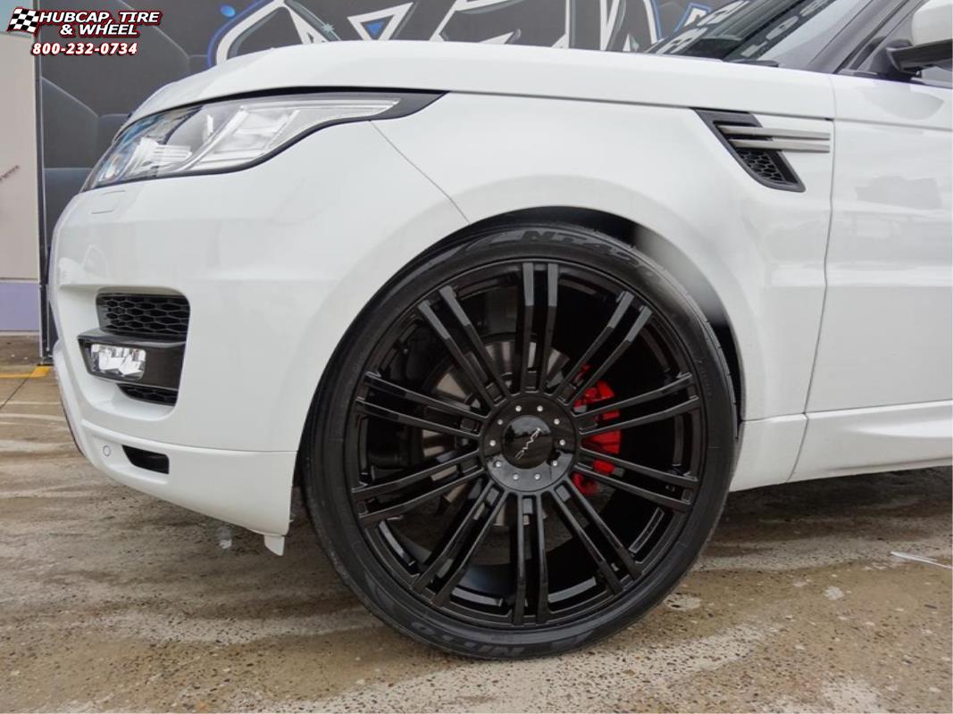 vehicle gallery/land rover range rover xd series km677 d2  Gloss Black wheels and rims