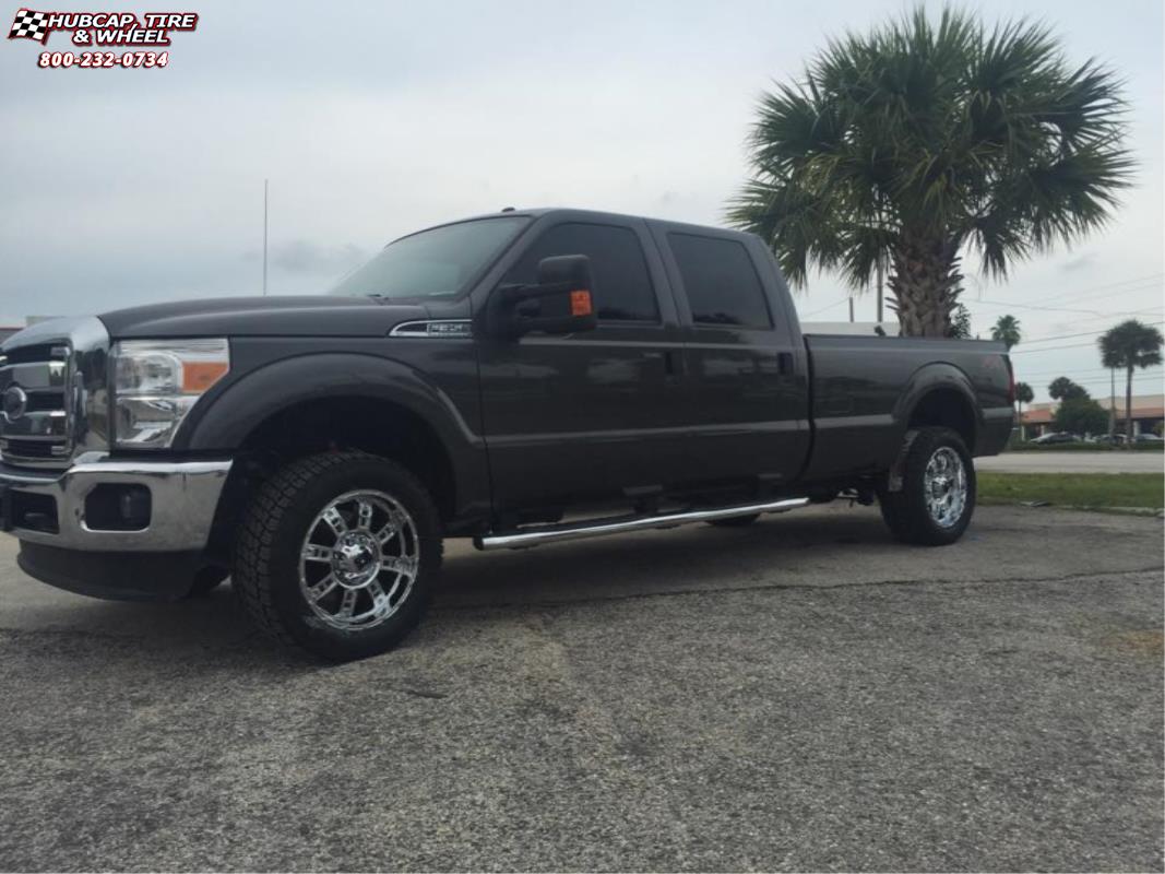 vehicle gallery/ford f 350 xd series xd809 riot x  Chrome wheels and rims