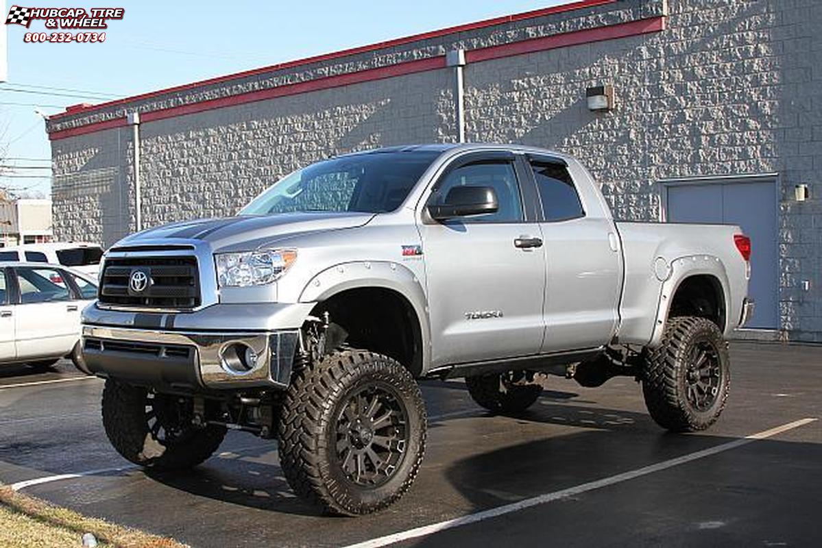 vehicle gallery/2011 toyota tundra xd series xd800 misfit  Matte Black wheels and rims