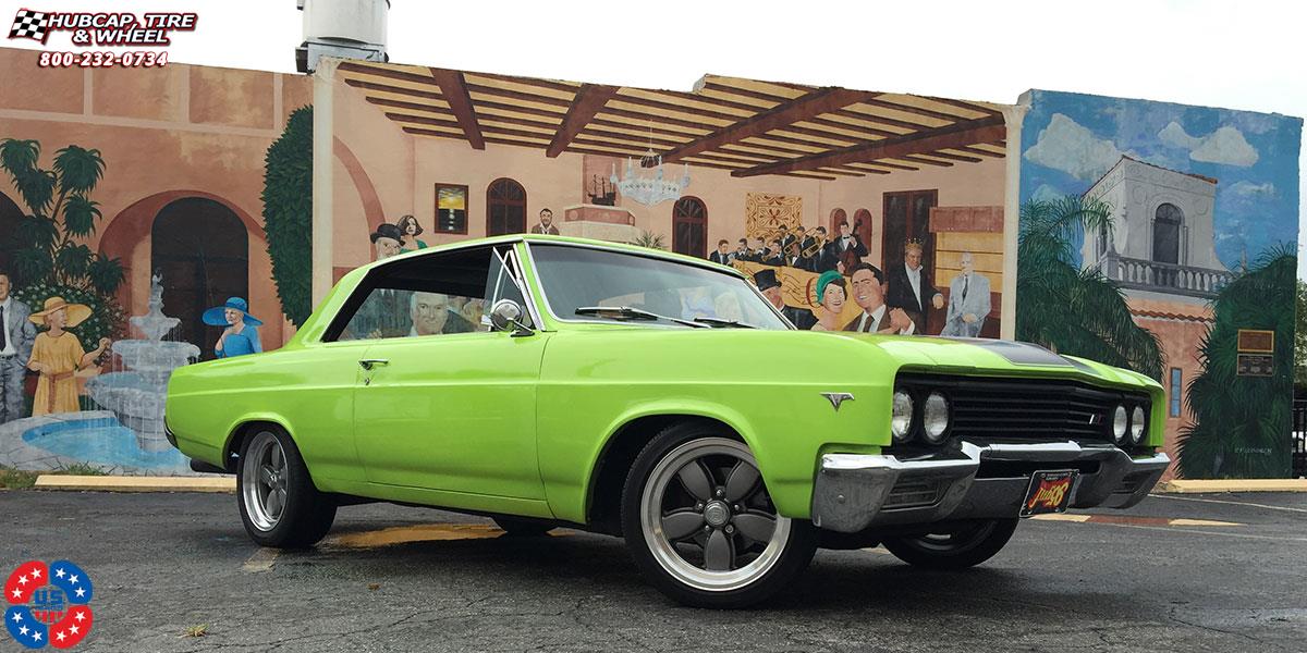vehicle gallery/buick skylark us mags 200s u115 18X8  Textured Gun Metal w/ Diamond Cut Lip wheels and rims